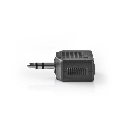 Sztereó audio adapter | 3.5 mm Dugasz | 2 db 3.5 mm-es Aljzat | Nikkelezett | Egyenes | ABS | Fekete | 1 db | Doboz