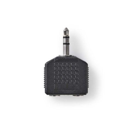 Sztereó audio adapter | 3.5 mm Dugasz | 2 db 3.5 mm-es Aljzat | Nikkelezett | Egyenes | ABS | Fekete | 1 db | Doboz