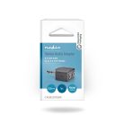 Sztereó audio adapter | 3.5 mm Dugasz | 2 db 3.5 mm-es Aljzat | Nikkelezett | Egyenes | ABS | Fekete | 1 db | Doboz