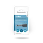 Sztereó audio adapter | 6.35 mm Dugasz | 3.5 mm Aljzat | Nikkelezett | Egyenes | ABS | Fekete | 1 db | Doboz