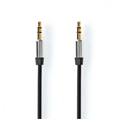 Sztereó audiokábel | 2.5 mm Dugasz | 3.5 mm Dugasz | Aranyozott | 1.00 m | Kerek | Label