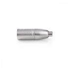 XLR adapter | XLR 3-Tűs Dugasz | RCA Aljzat | Nikkelezett | Egyenes | Fém | Ezüst | 10 db | Boríték