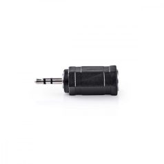   Sztereó audio adapter | 2.5 mm Dugasz | 3.5 mm Aljzat | Nikkelezett | Egyenes | ABS | Fekete | 10 db | Műanyag Zacskó