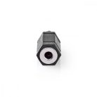 Sztereó audio adapter | 2.5 mm Dugasz | 3.5 mm Aljzat | Nikkelezett | Egyenes | ABS | Fekete | 10 db | Műanyag Zacskó