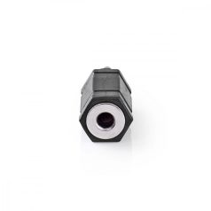   Sztereó audio adapter | 2.5 mm Dugasz | 3.5 mm Aljzat | Nikkelezett | Egyenes | ABS | Fekete | 10 db | Műanyag Zacskó