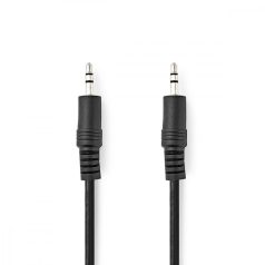   Sztereó audiokábel | 3.5 mm Dugasz | 3.5 mm Dugasz | Nikkelezett | 0.50 m | Kerek | Fekete | Boríték