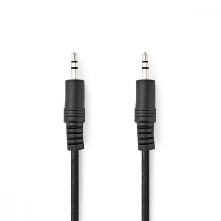 Sztereó audiokábel | 3.5 mm Dugasz | 3.5 mm Dugasz | Nikkelezett | 2.00 m | Kerek | Fekete | Boríték