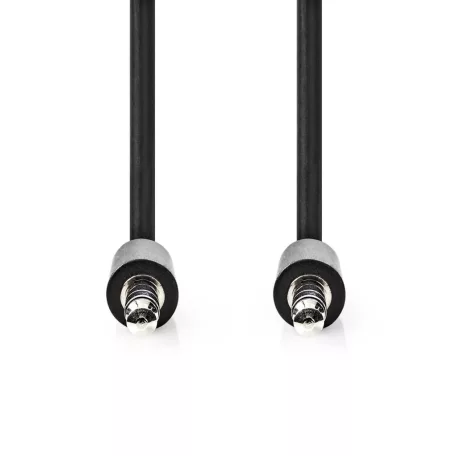 Sztereó audiokábel | 3.5 mm Dugasz | 3.5 mm Dugasz | Nikkelezett | 1.00 m | Kerek | Fekete | Műanyag Zacskó