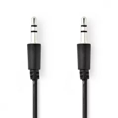   Sztereó audiokábel | 3.5 mm Dugasz | 3.5 mm Dugasz | Nikkelezett | 2.00 m | Kerek | Fekete | Boríték