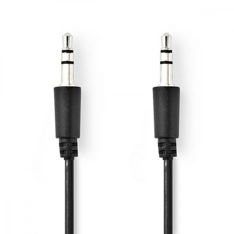 Sztereó audiokábel | 3.5 mm Dugasz | 3.5 mm Dugasz | Nikkelezett | 2.00 m | Kerek | Fekete | Boríték