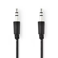   Sztereó audiokábel | 3.5 mm Dugasz | 3.5 mm Dugasz | Nikkelezett | 3.00 m | Kerek | Fekete | Boríték