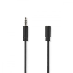   Sztereó audiokábel | 3.5 mm Dugasz | 3.5 mm Aljzat | Nikkelezett | 2.00 m | Kerek | Fekete | Boríték