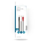 Sztereó audiokábel | 3.5 mm Dugasz | 2x RCA Dugasz | Nikkelezett | 15.0 m | Kerek | Fekete | Boríték