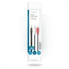 Sztereó audiokábel | 3.5 mm Dugasz | 2x RCA Dugasz | Nikkelezett | 3.00 m | Kerek | Fekete | Műanyag Zacskó