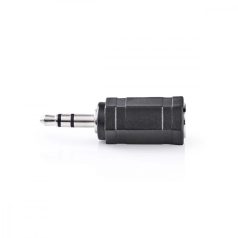   Sztereó audio adapter | 3.5 mm Dugasz | 2.5 mm Aljzat | Nikkelezett | Egyenes | ABS | Fekete | 10 db | Boríték