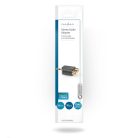 Sztereó audio adapter | 3.5 mm Dugasz | 2x RCA Aljzat | Aranyozott | Egyenes | ABS | Fekete | 10 db | Boríték