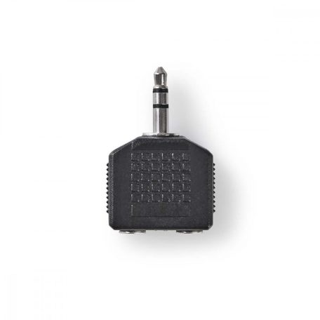 Sztereó audio adapter | 3.5 mm Dugasz | 2 db 3.5 mm-es Aljzat | Nikkelezett | Egyenes | ABS | Fekete | 10 db | Műanyag Zacskó