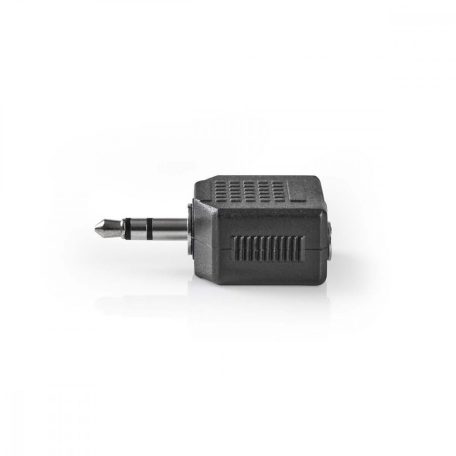 Sztereó audio adapter | 3.5 mm Dugasz | 2 db 3.5 mm-es Aljzat | Nikkelezett | Egyenes | ABS | Fekete | 10 db | Műanyag Zacskó