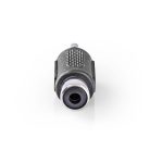 Mono audio adapter | 3.5 mm Dugasz | RCA Aljzat | Nikkelezett | Egyenes | ABS | Fekete | 10 db | Boríték