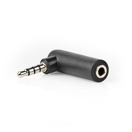 Sztereó audio adapter | 3.5 mm Dugasz | 3.5 mm Aljzat | Nikkelezett | Könyök 90 ° | Fém | Fekete | 10 db | Műanyag Zacskó