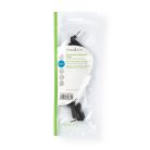 Sztereó audio adapter | 3.5 mm Dugasz | 3.5 mm Aljzat | Nikkelezett | Könyök 90 ° | Fém | Fekete | 10 db | Műanyag Zacskó