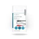 Mélynyomó kábel | RCA Dugasz | 2x RCA Aljzat | Nikkelezett | 0.20 m | Kerek | 5.0 x 2.5 mm | Fekete | Műanyag Zacskó