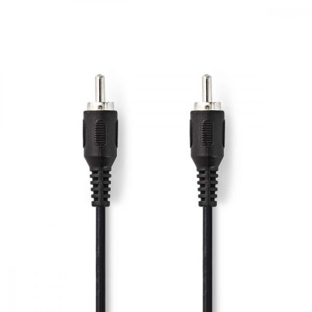 Mélynyomó kábel | RCA Dugasz | RCA Dugasz | Nikkelezett | 2.00 m | Kerek | 2.5 mm | Fekete | Műanyag Zacskó
