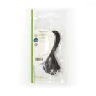 Mélynyomó kábel | RCA Dugasz | RCA Dugasz | Nikkelezett | 2.00 m | Kerek | 2.5 mm | Fekete | Műanyag Zacskó