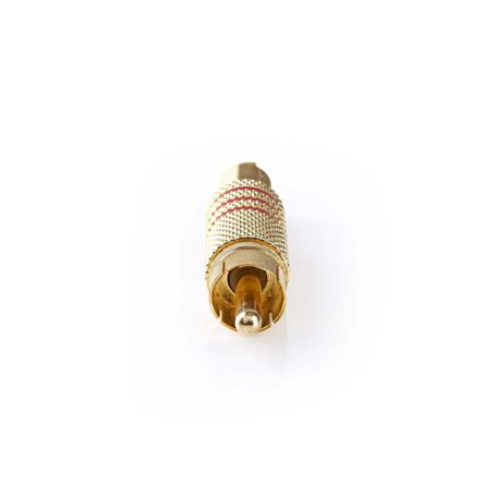 RCA csatlakozó | Egyenes | Dugasz | Aranyozott | Forrasztó | Bemenő kábel átmérő: 7.0 mm | Fém | Piros | 10 db | Boríték