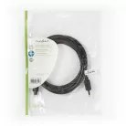 Optikai Audió Kábel | TosLink Dugasz | Mini-Toslink | 3.00 m | Kerek | PVC | Fekete | Műanyag Zacskó