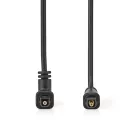 Optikai Audió Kábel | TosLink Dugasz | TosLink Dugasz | Forgatható | 1.00 m | Kerek | PVC | Fekete | Boríték