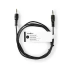 Sztereó audiokábel | 3.5 mm Dugasz | 3.5 mm Dugasz | Nikkelezett | 1.50 m | Kerek | Fekete | Papírfüles