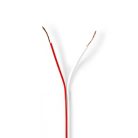 Hangszóró kábel | 2 x 0.50 mm² | CCA | 100.0 m | Kerek | PVC | Fehér | Zsugor csomagolás