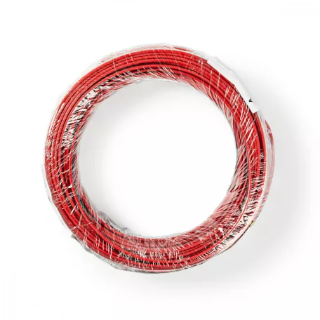 Hangszóró kábel | 2x 0.75 mm² | CCA | 25.0 m | Kerek | PVC | Fekete / Piros | Zsugor csomagolás