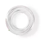 Hangszóró kábel | 2x 0.75 mm² | CCA | 100.0 m | Kerek | PVC | Fehér | Zsugor csomagolás