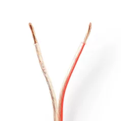   Hangszóró kábel | 2 x 2.50 mm² | CCA | 100.0 m | Kerek | PVC | Átlátszó | Zsugor csomagolás