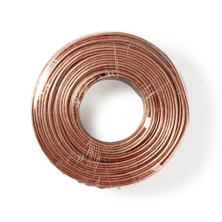 Hangszóró kábel | 2 x 2.50 mm² | CCA | 100.0 m | Kerek | PVC | Átlátszó | Zsugor csomagolás