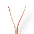 Hangszóró kábel | 2x 2.50 mm² | CCA | 15.0 m | Kerek | PVC | Átlátszó | Zsugor csomagolás