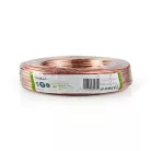 Hangszóró kábel | 2x 2.50 mm² | CCA | 15.0 m | Kerek | PVC | Átlátszó | Zsugor csomagolás