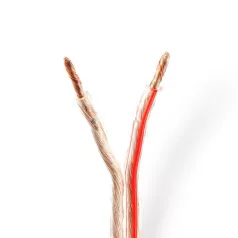  Hangszóró kábel | 2 x 4.00 mm² | CCA | 15.0 m | Kerek | PVC | Átlátszó | Zsugor csomagolás