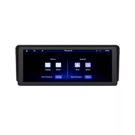 SAL CARPLAY10 multimédia központ, 10” IPS LCD érintőképernyő, CarPlay, Android Auto, USB/microSD csatlakozás, Bluetooth, WiFi, beépített hangszóró, FM modulátor, tolatókamera bemenet