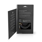 Sztereó audiokábel | 3.5 mm Dugasz | 3.5 mm Dugasz | Aranyozott | 2.00 m | Kerek | Gun Metal Szürke / Szürke | Ablakos Fedő Doboz