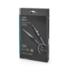 Sztereó audiokábel | 3.5 mm Dugasz | 3.5 mm Dugasz | Aranyozott | 2.00 m | Kerek | Gun Metal Szürke / Szürke | Ablakos Fedő Doboz