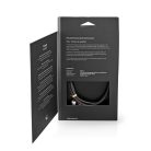 Sztereó audiokábel | 3.5 mm Dugasz | 2x RCA Dugasz | Aranyozott | 1.00 m | Kerek | Gun Metal Szürke / Szürke | Ablakos Fedő Doboz