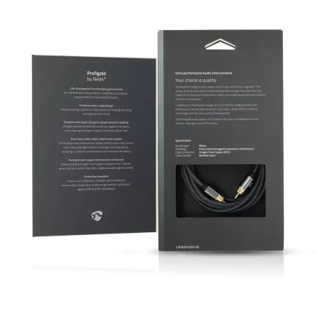 Mélynyomó kábel | RCA Dugasz | RCA Dugasz | Aranyozott | 3.00 m | Kerek | 4.5 mm | Antracit / Gun Metal Szürke | Fedődoboz