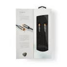 Digitális Audio Kábel | RCA Dugasz | RCA Dugasz | Aranyozott | 1.00 m | Kerek | Pamut | Gun Metal Szürke | Ablakos Fedő Doboz