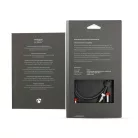 Sztereó audiokábel | 2x RCA Dugasz | 2x RCA Dugasz | Aranyozott | 1.00 m | Kerek | Gun Metal Szürke / Szürke | Ablakos Fedő Doboz