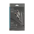 Optikai Audió Kábel | TosLink Dugasz | TosLink Dugasz | 1.00 m | Kerek | Pamut | Gun Metal Szürke | Ablakos Fedő Doboz