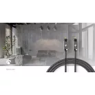 Optikai Audió Kábel | TosLink Dugasz | TosLink Dugasz | 1.00 m | Kerek | Pamut | Gun Metal Szürke | Ablakos Fedő Doboz