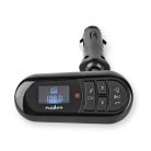 Car Audio FM Transmitter | Hattyúnyak | Kéz nélküli hívás | 0.4 " | LCD Képernyő | Bluetooth® | 5.0 V DC / 0.5 A | Google Assistant / Siri | Fekete